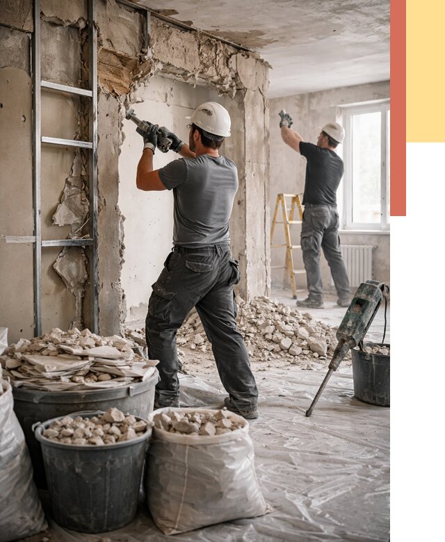 Демонтажные работы в Россоши от 2800 руб. — услуги и цена под ключ | ОТДЕЛОЧНИК-Рсс