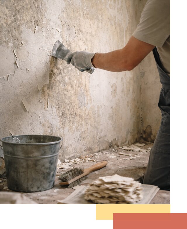 Удаление старой краски со стен в Россоши качественно и быстро