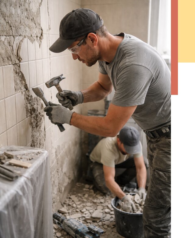 Демонтаж плитки со стен в Россоши от 881 руб. — быстро и недорого | ОТДЕЛОЧНИК-Рсс