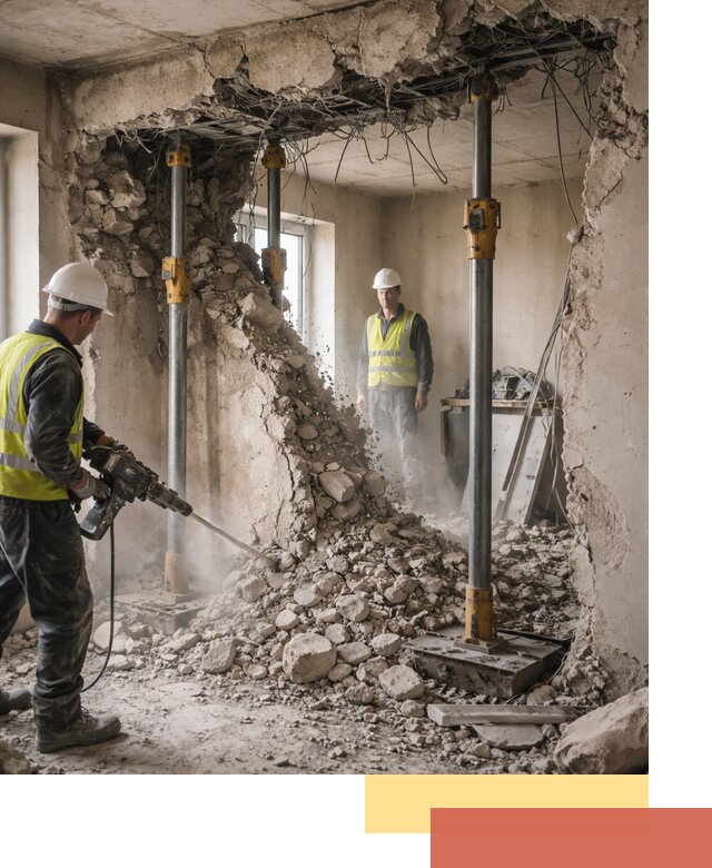 Снос несущих стен в Россоши с гарантией безопасности и качества