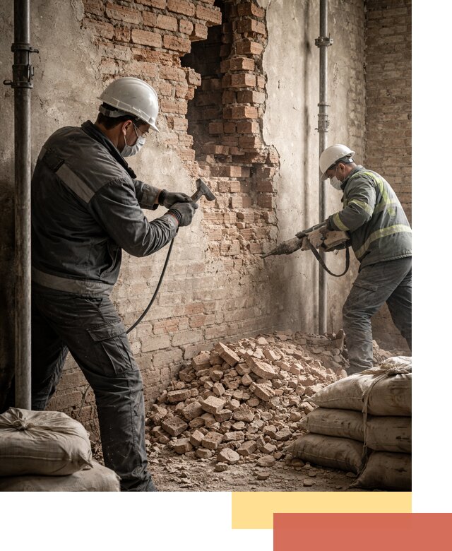 Демонтаж кирпичных стен в Россоши быстро и безопасно