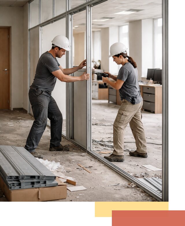 Демонтаж алюминиевых перегородок в Россоши быстро и аккуратно