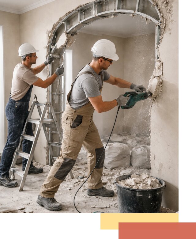 Демонтаж гипсокартонной арки в Россоши быстро и аккуратно