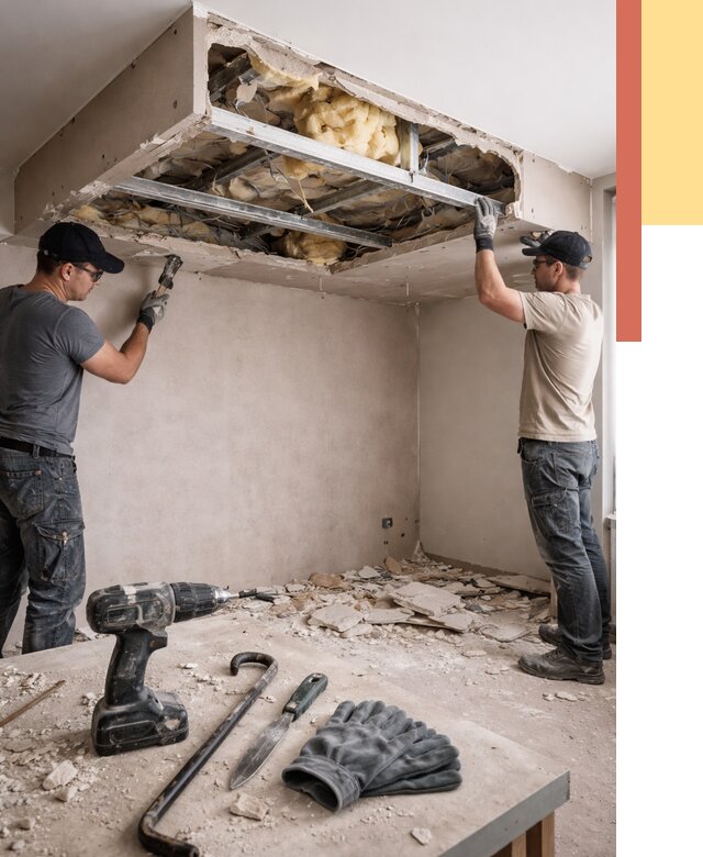 Демонтаж короба из гипсокартона в Россоши от 1576 руб. — быстро и недорого | ОТДЕЛОЧНИК-Рсс