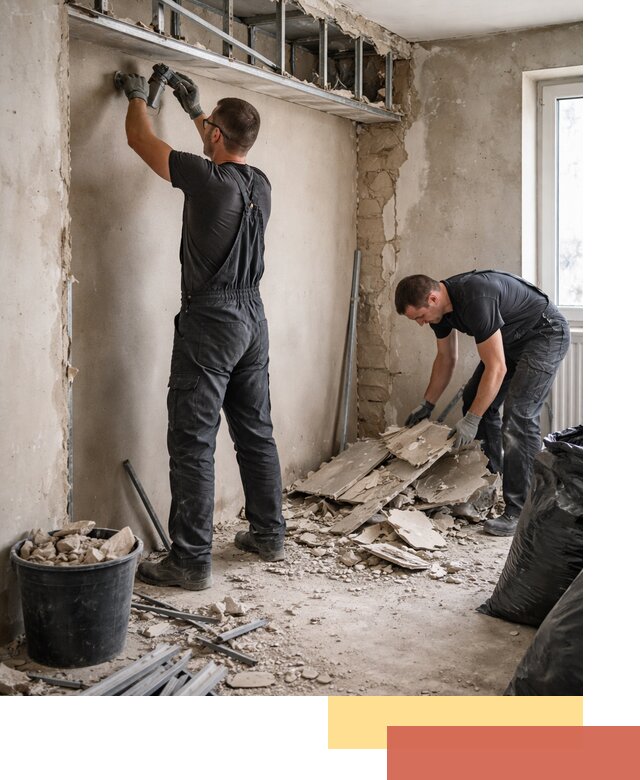 Демонтаж короба из гипсокартона в Россоши быстро и аккуратно