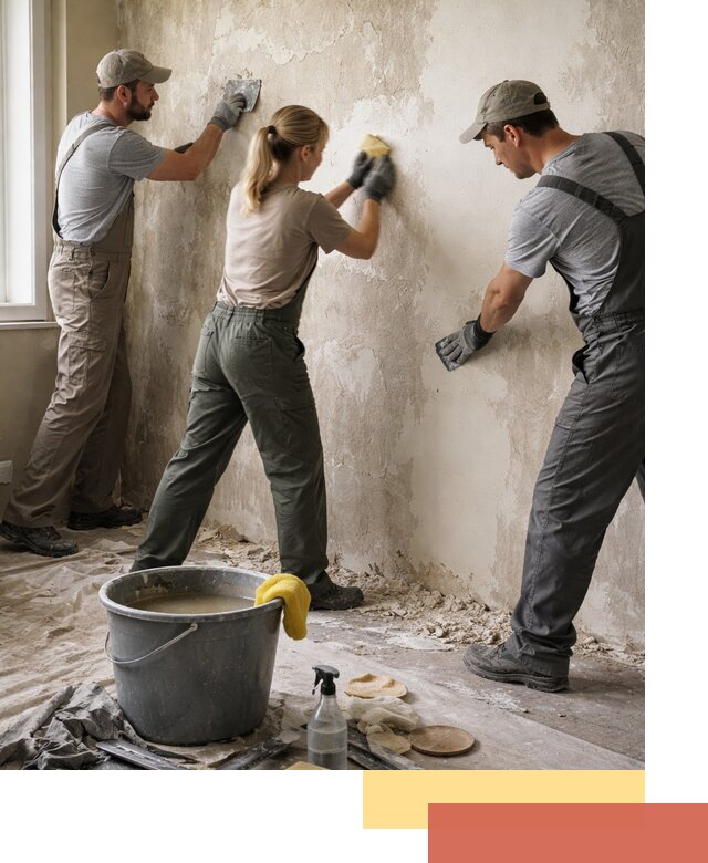 Очистка стен от клея и грунтовки в Россоши качественно и быстро