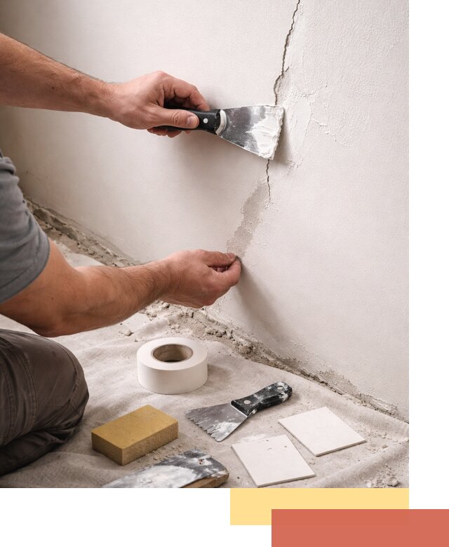 Заделка трещин и сколов в стенах и потолках в Россоши