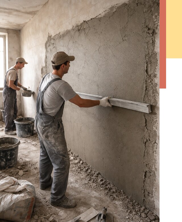 Цементная штукатурка стен в Россоши от 4666 руб/м2 — быстро и недорого | ОТДЕЛОЧНИК-Рсс