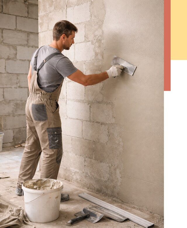 Штукатурка стен из газобетона в Россоши от 2177 руб./м2 — быстро и недорого | ОТДЕЛОЧНИК-Рсс