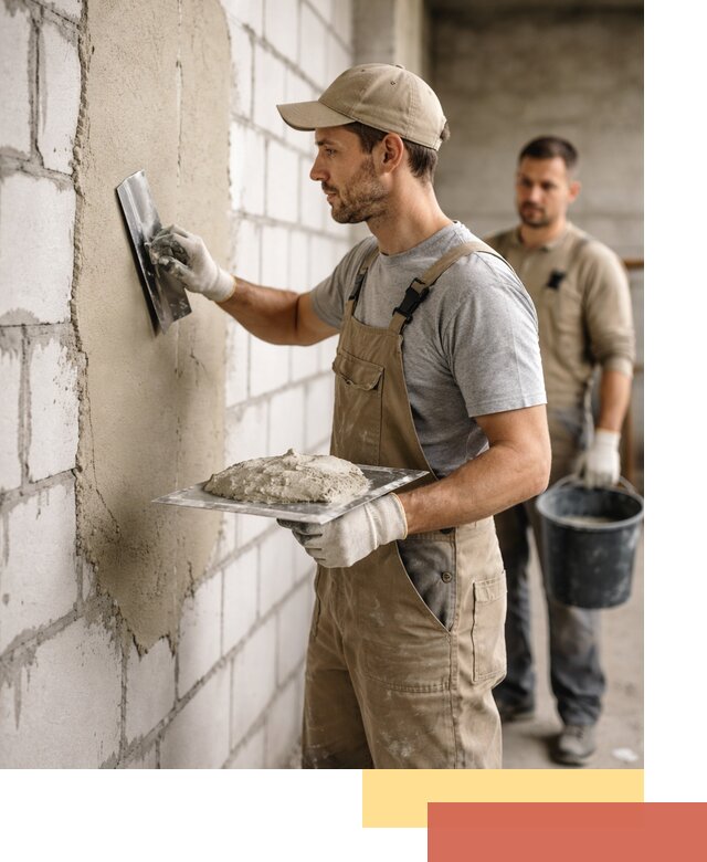 Штукатурка стен из газобетона в Россоши под ключ