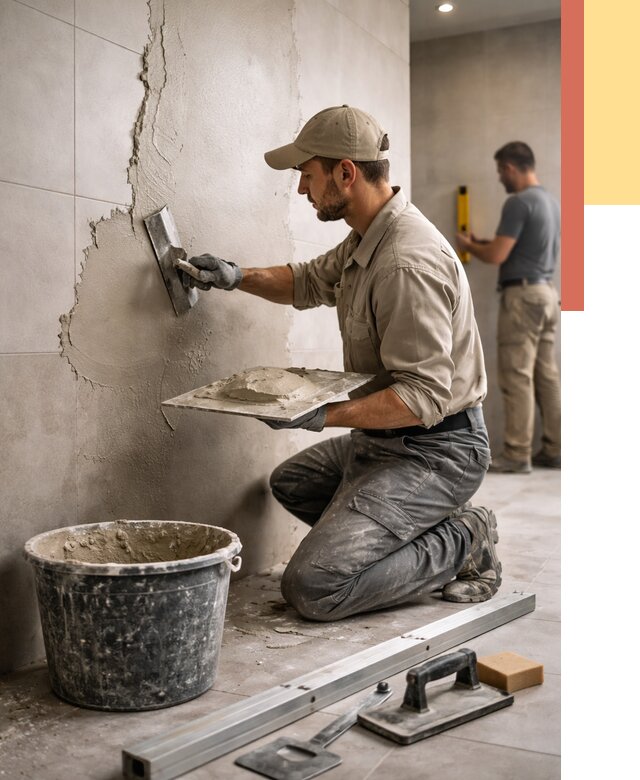 Штукатурка стен в ванной в Россоши от 4666 руб./м² — выравнивание под ключ | ОТДЕЛОЧНИК-Рсс