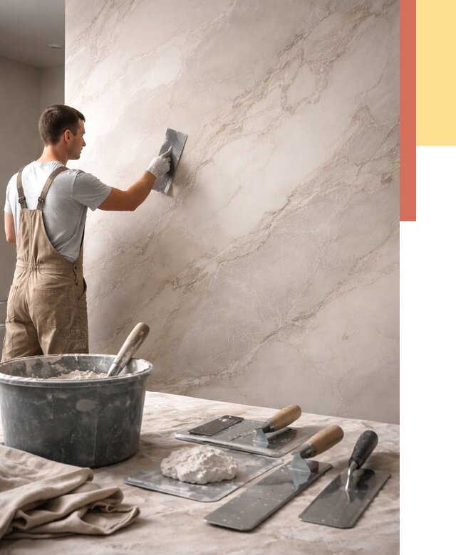 Декоративная штукатурка под мрамор в Россоши от 2903 руб./м² — быстро и недорого | ОТДЕЛОЧНИК-Рсс