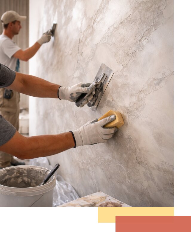 Декоративная штукатурка под мрамор в Россоши для стен и потолков