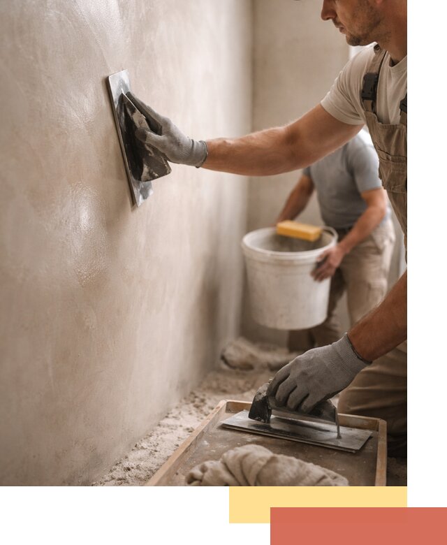 Нанесение марокканской штукатурки таделакт в Россоши