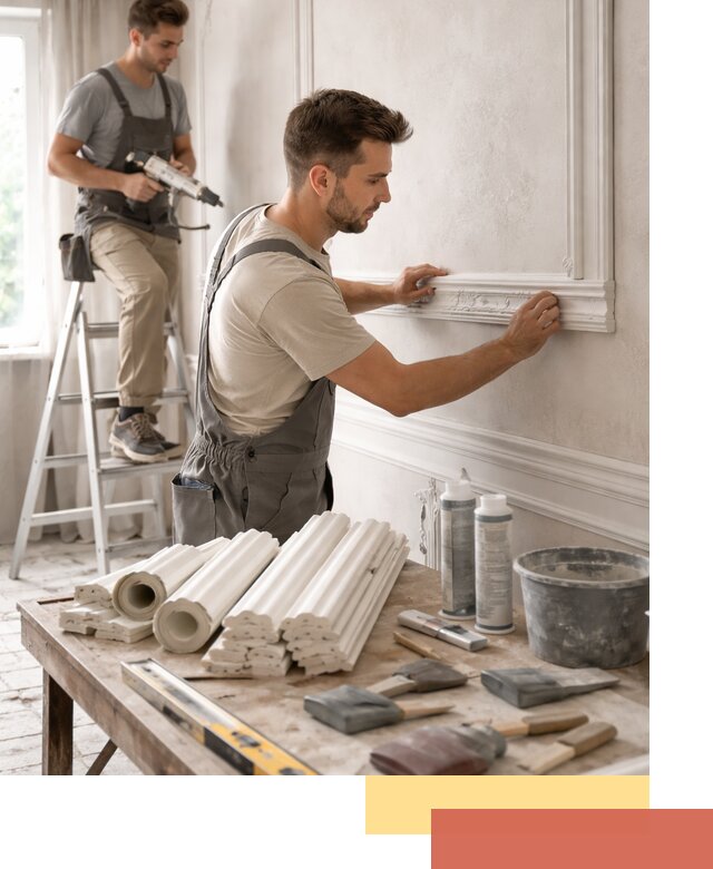 Монтаж лепнины на стены в Россоши профессионально и качественно