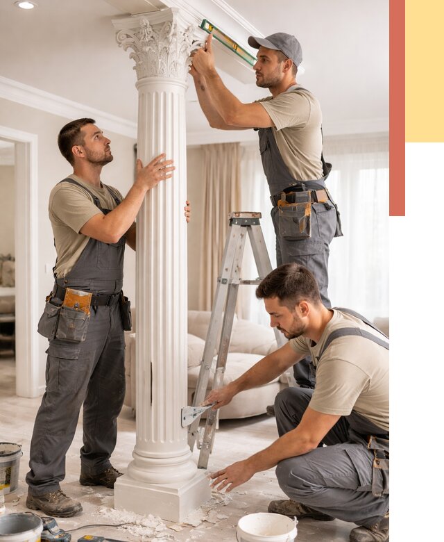 Установка декоративных колонн в Россоши от 12443 руб. под ключ | ОТДЕЛОЧНИК-Рсс