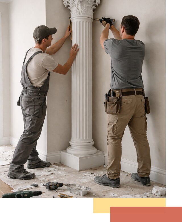 Установка декоративных колонн в Россоши под ключ