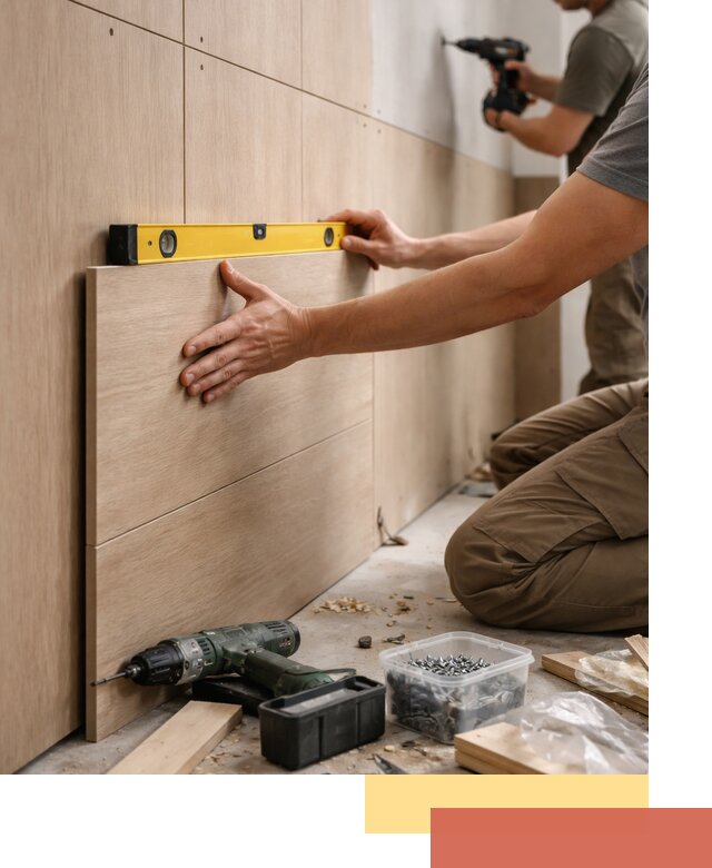 Профессиональный монтаж МДФ панелей на стены в Россоши