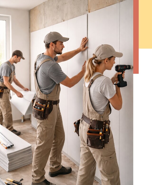 Монтаж ПВХ панелей на стены в Россоши от 467 руб/м2 — быстро и недорого | ОТДЕЛОЧНИК-Рсс