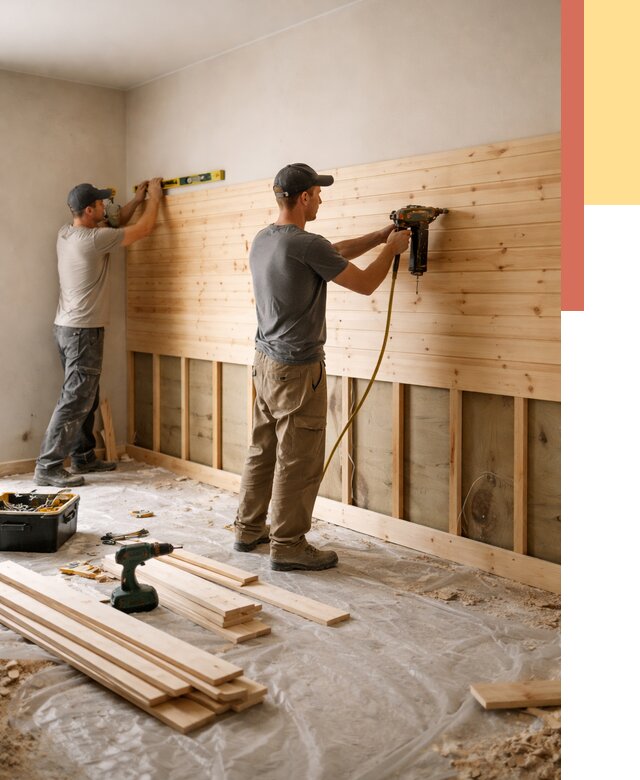 Монтаж деревянной вагонки на стены в Россоши от 7777 руб. | Услуги монтажа вагонки | ОТДЕЛОЧНИК-Рсс