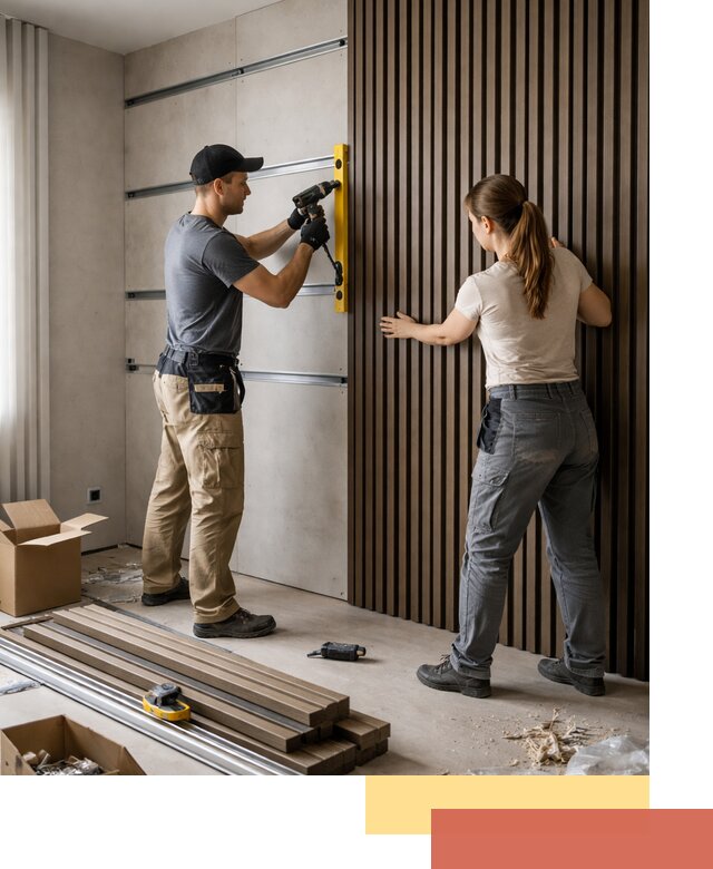 Монтаж реечных панелей на стены в Россоши