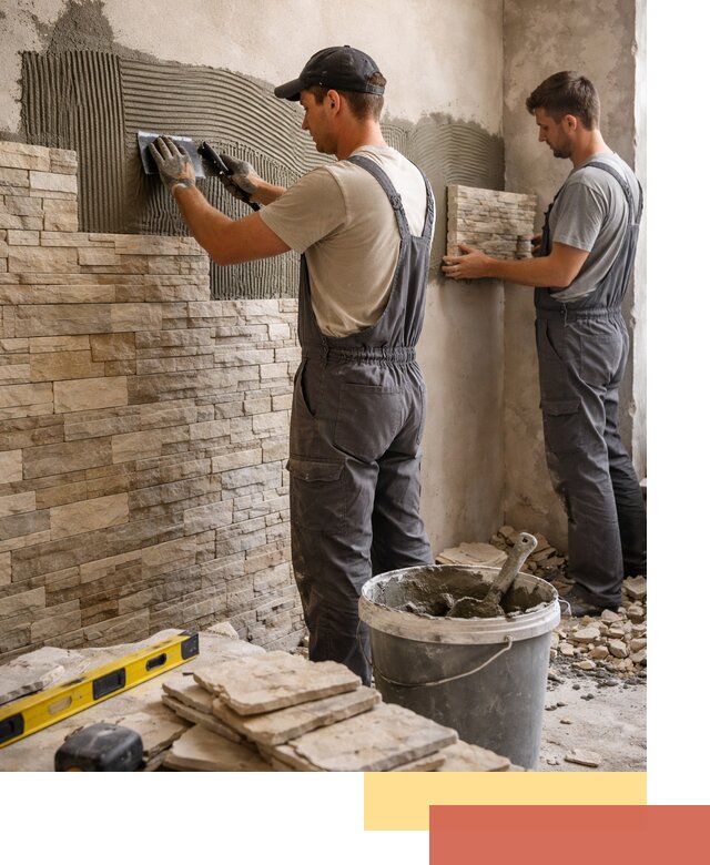 Монтаж искусственного камня в Россоши — облицовка стен и фасадов