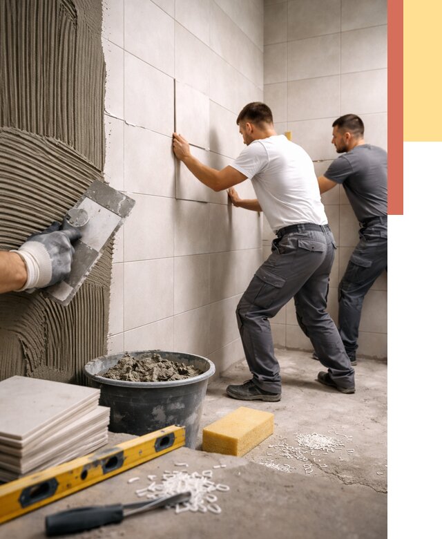 Укладка плитки на стены в Россоши от 881 руб. — качественно и недорого | ОТДЕЛОЧНИК-Рсс