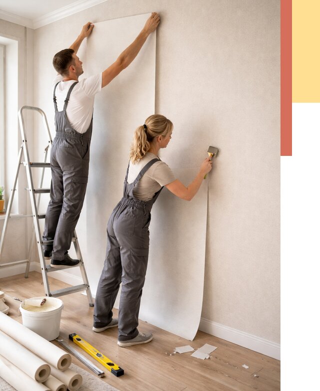 Поклейка флизелиновых обоев в Россоши от 6221 руб. | Быстро и недорого — ОТДЕЛОЧНИК-Рсс