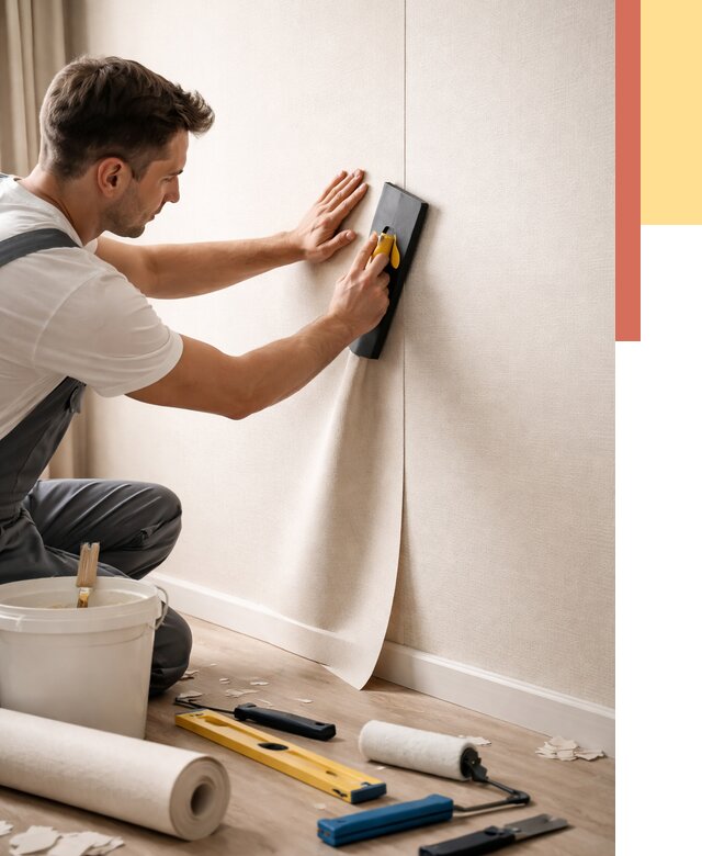 Поклейка виниловых обоев в Россоши от 4666 руб. | Быстро и недорого — ОТДЕЛОЧНИК-Рсс