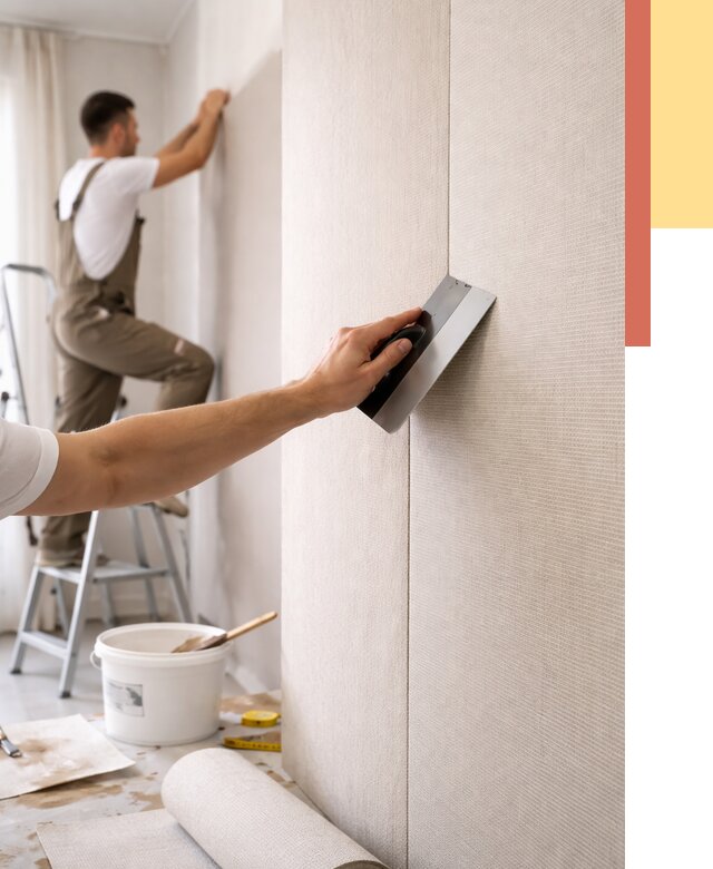 Поклейка текстильных обоев в Россоши от 4666 руб. под ключ | ОТДЕЛОЧНИК-Рсс