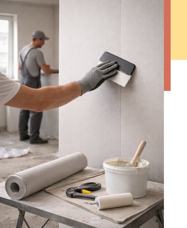 Поклейка обоев под покраску в Россоши от 3629 руб. за м2 | ОТДЕЛОЧНИК-Рсс