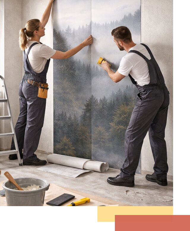 Поклейка фотообоев профессионально в Россоши под ключ