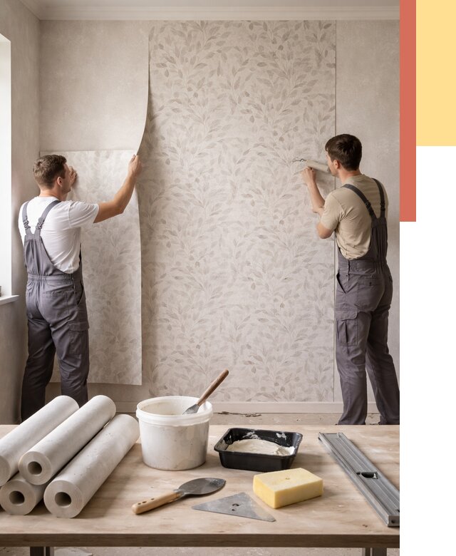 Поклейка обоев с подбором рисунка в Россоши от 3629 руб. | ОТДЕЛОЧНИК-Рсс - быстро и недорого