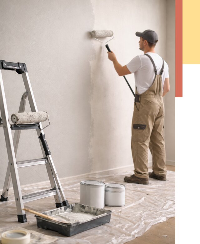 Покраска стен латексной краской в Россоши от 4666 руб. за м2 | ОТДЕЛОЧНИК-Рсс