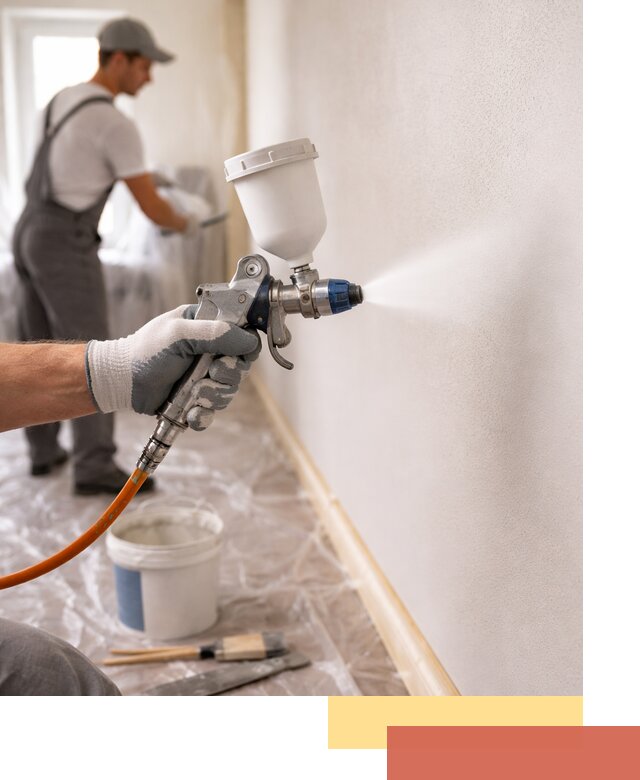 Покраска стен краскопультом в Россоши быстро и качественно