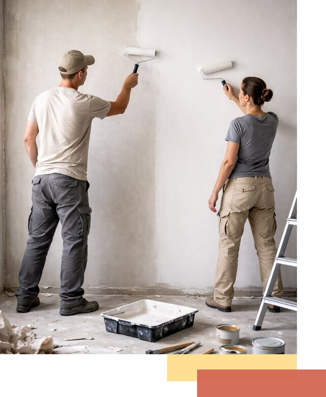 Окраска стен по стеклохолсту в Россоши качественно и долговечно