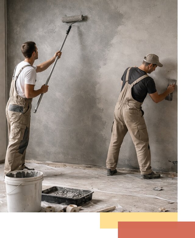 Покраска стен под бетон в Россоши профессионально и недорого