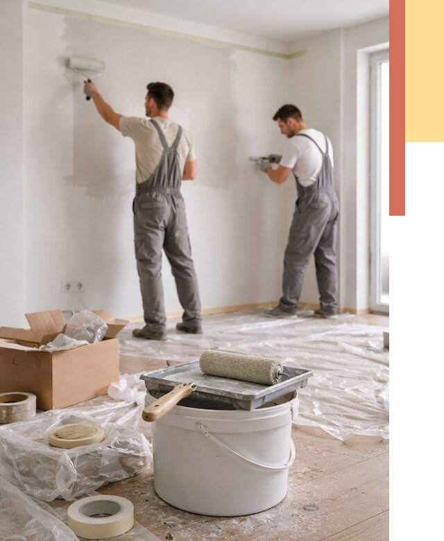 Покраска стен в квартире в Россоши от 2592 руб/м2 — быстро и недорого | ОТДЕЛОЧНИК-Рсс