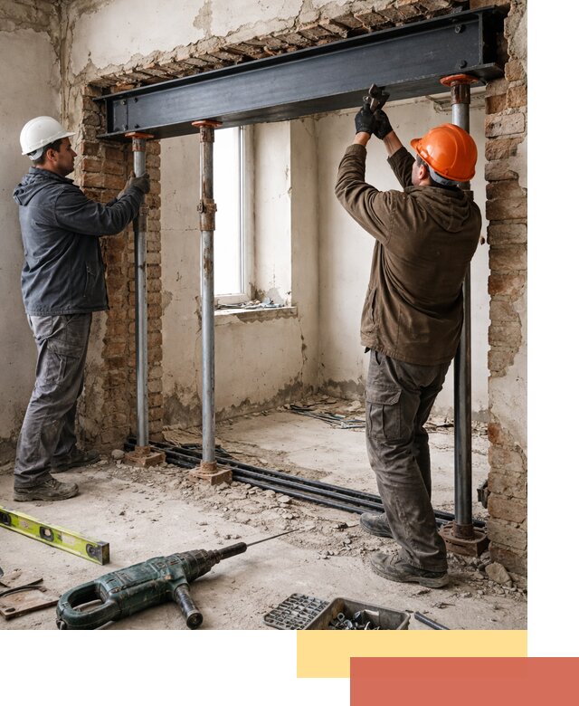 Усиление проема в стене в Россоши для расширения и безопасности