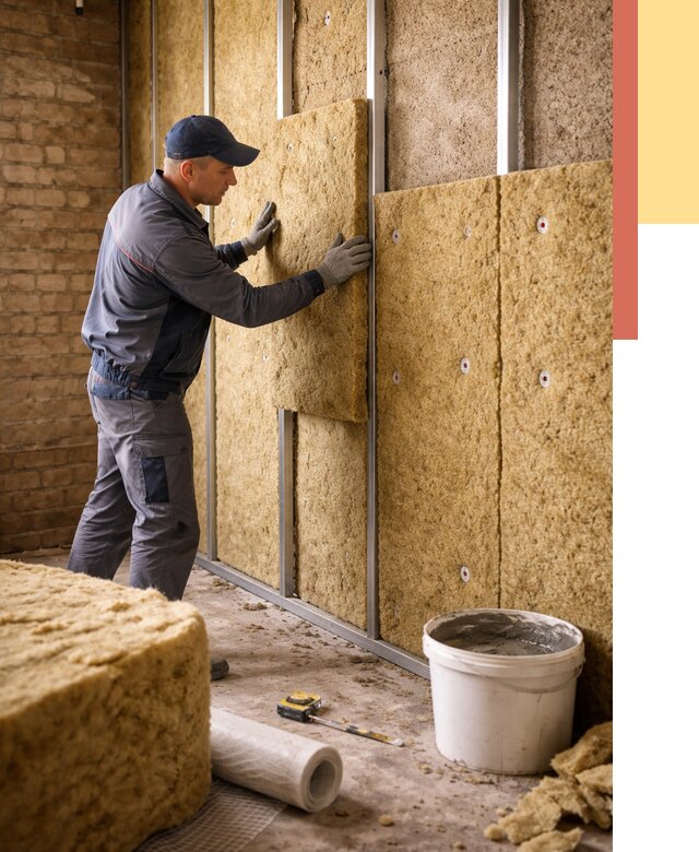 Утепление стен минватой в Россоши от 1400 руб./м2 — недорого и быстро | ОТДЕЛОЧНИК-Рсс