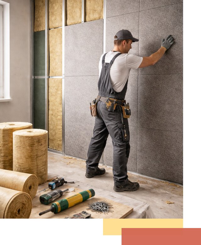 Профессиональная шумоизоляция стен в Россоши для квартиры и офиса