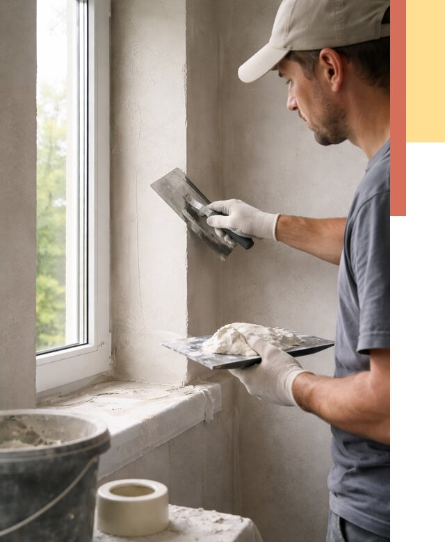 Штукатурка откосов в Россоши от 4666 руб/м² — услуги и выравнивание под ключ | ОТДЕЛОЧНИК-Рсс