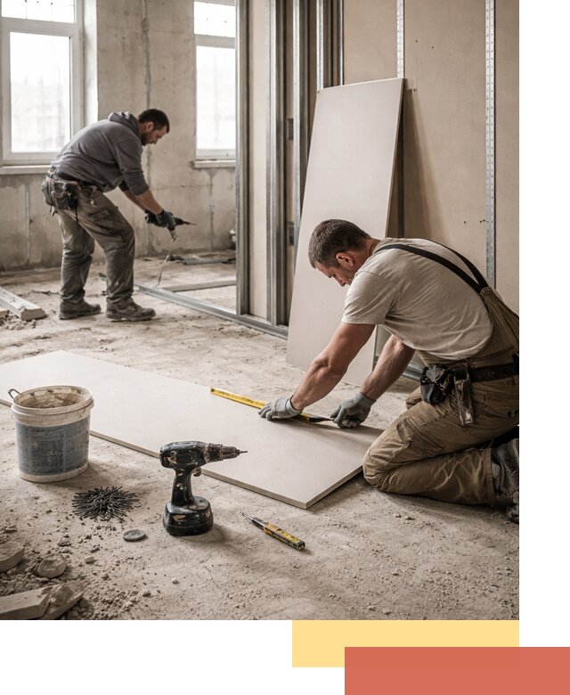 Кладка перегородок из ПГП под ключ в Россоши