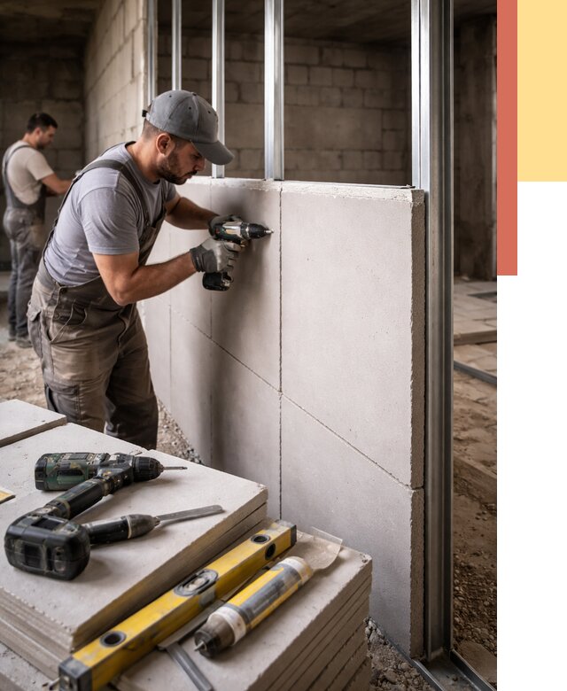 Кладка влагостойких перегородок ПГП в Россоши от 1244 руб. под ключ | ОТДЕЛОЧНИК-Рсс