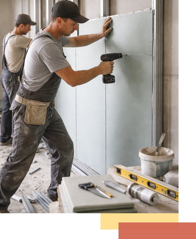 Кладка влагостойких перегородок ПГП в Россоши