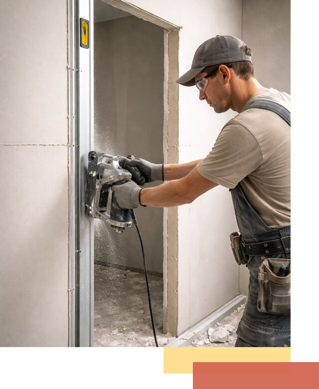 Устройство дверного проема в перегородке в Россоши