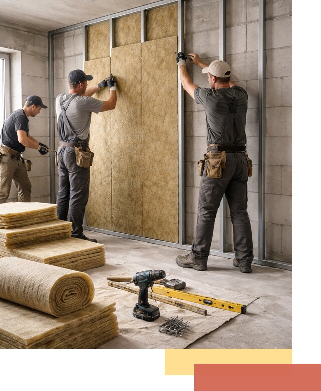 Шумоизоляция перегородок из блоков в Россоши — монтаж и защита шумоизоляцией