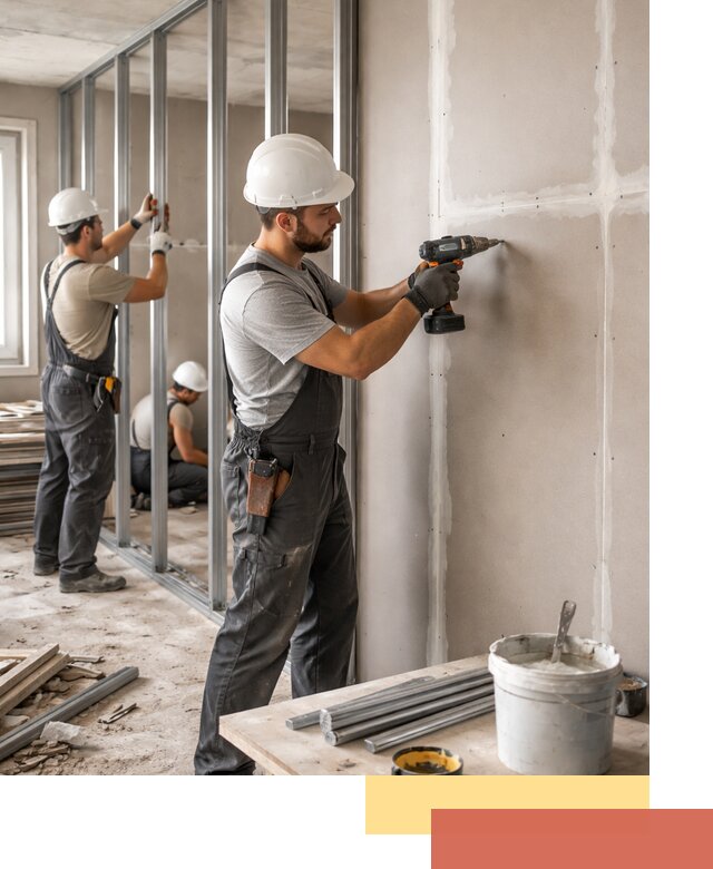 Перегородки из огнестойкого гипсокартона в Россоши под ключ