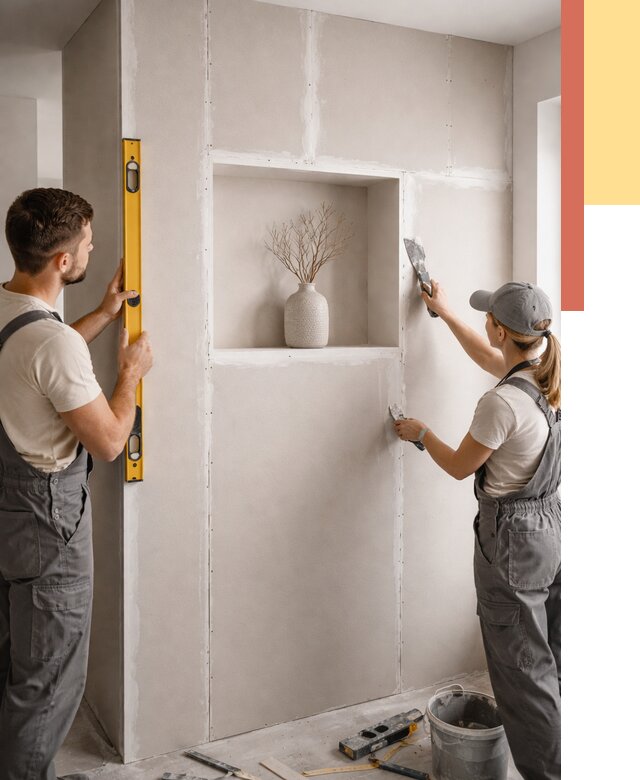 Перегородка из гипсокартона с нишей в Россоши от 3370 руб. под ключ | ОТДЕЛОЧНИК-Рсс