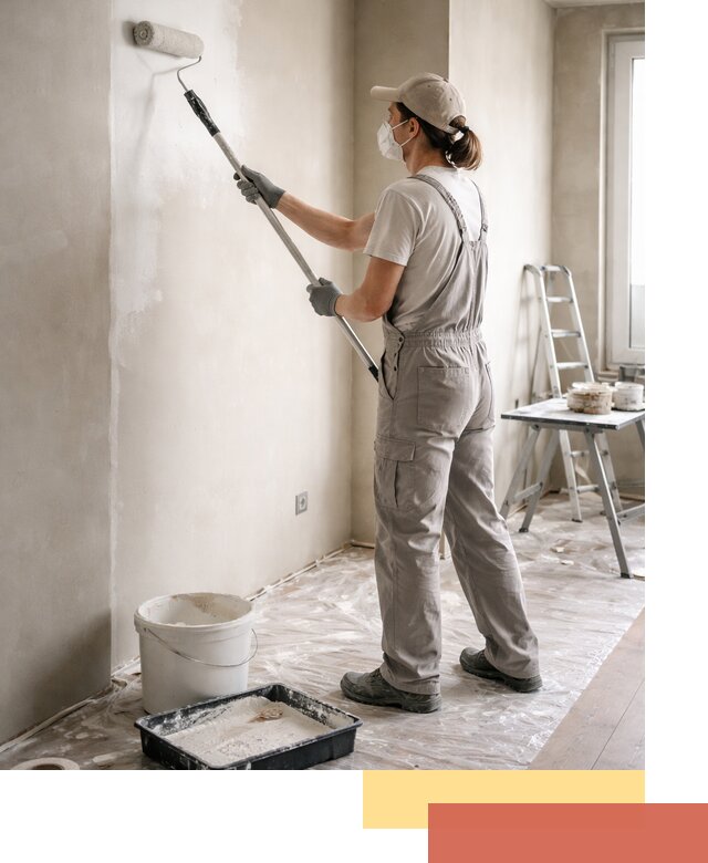 Покраска перегородок из гипсокартона в Россоши качественно и недорого